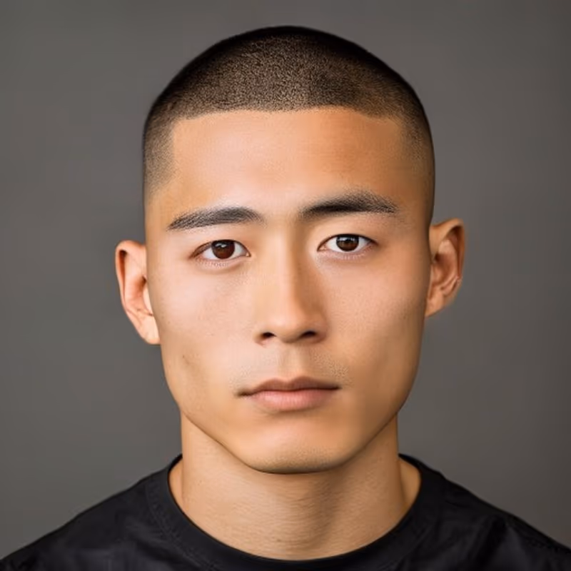 Short Crew Cut hairstyle for men 2026 — Crew Cut variation, best for Low-effort routines and hot climates, modern barbering by Master Stylist Jessica Hamilton