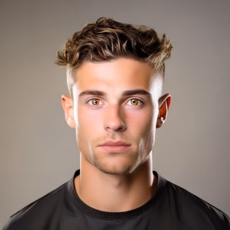 Wavy Crew Cut hairstyle for men 2026 — Crew Cut variation, best for Wavy hair wanting natural texture, modern barbering by Master Stylist Jessica Hamilton