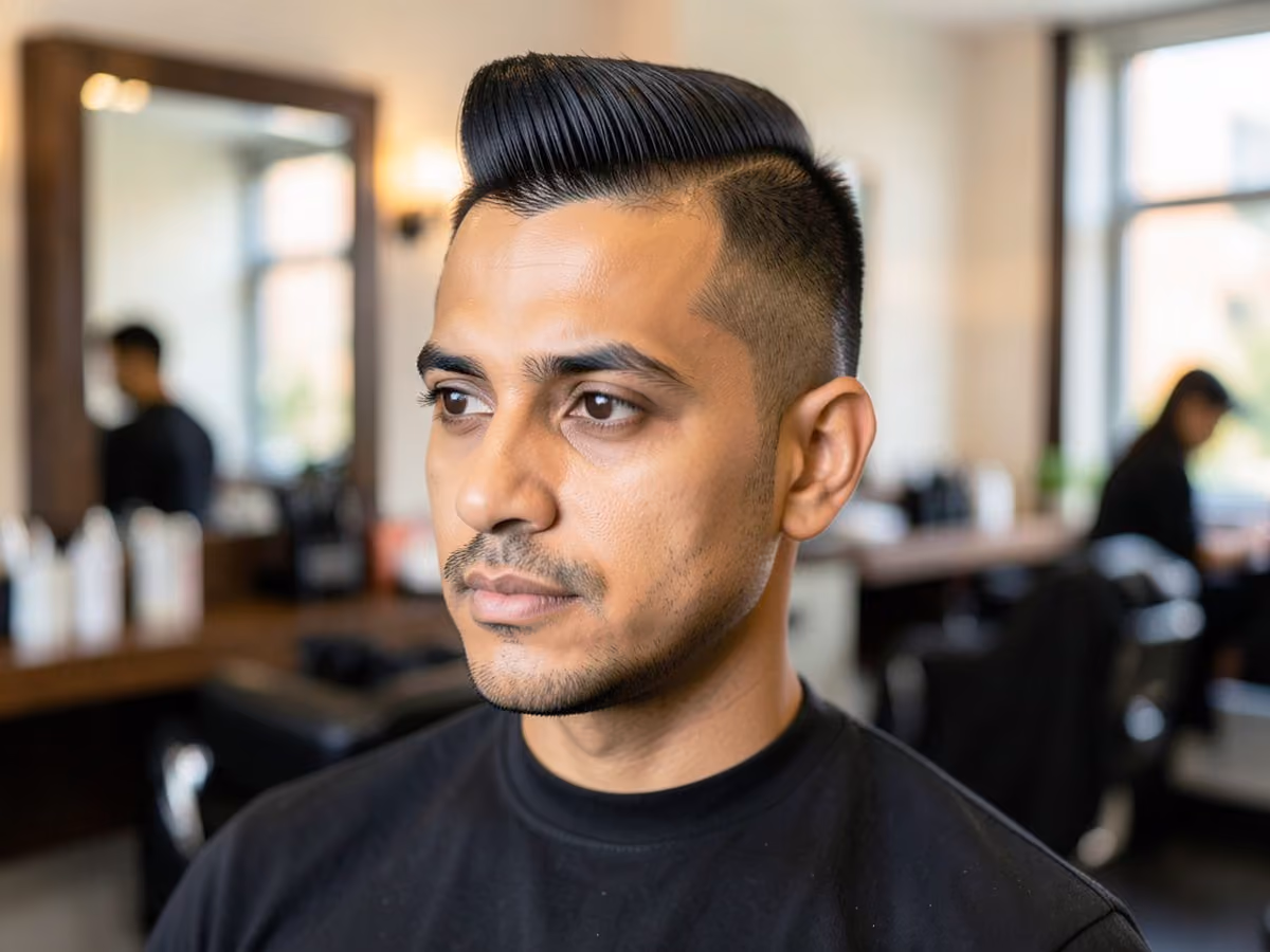 Man with a cristiano ronaldo faux hawk