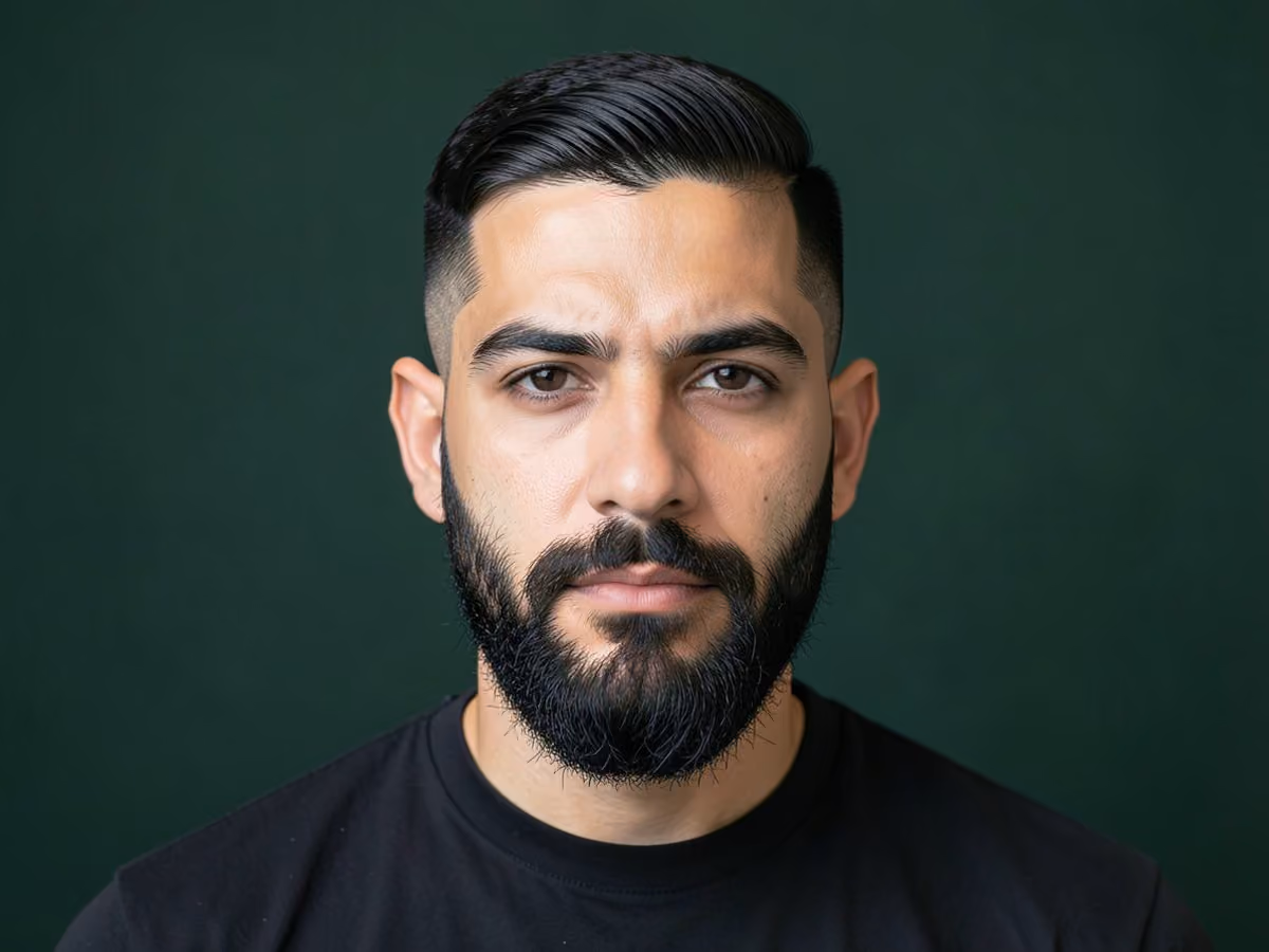 Man with a cristiano ronaldo side part