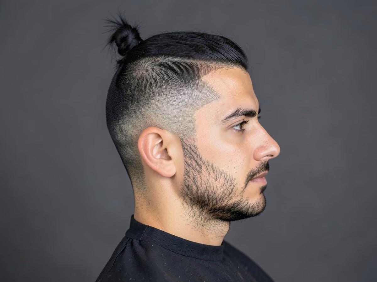 Man with a cristiano ronaldo top knot