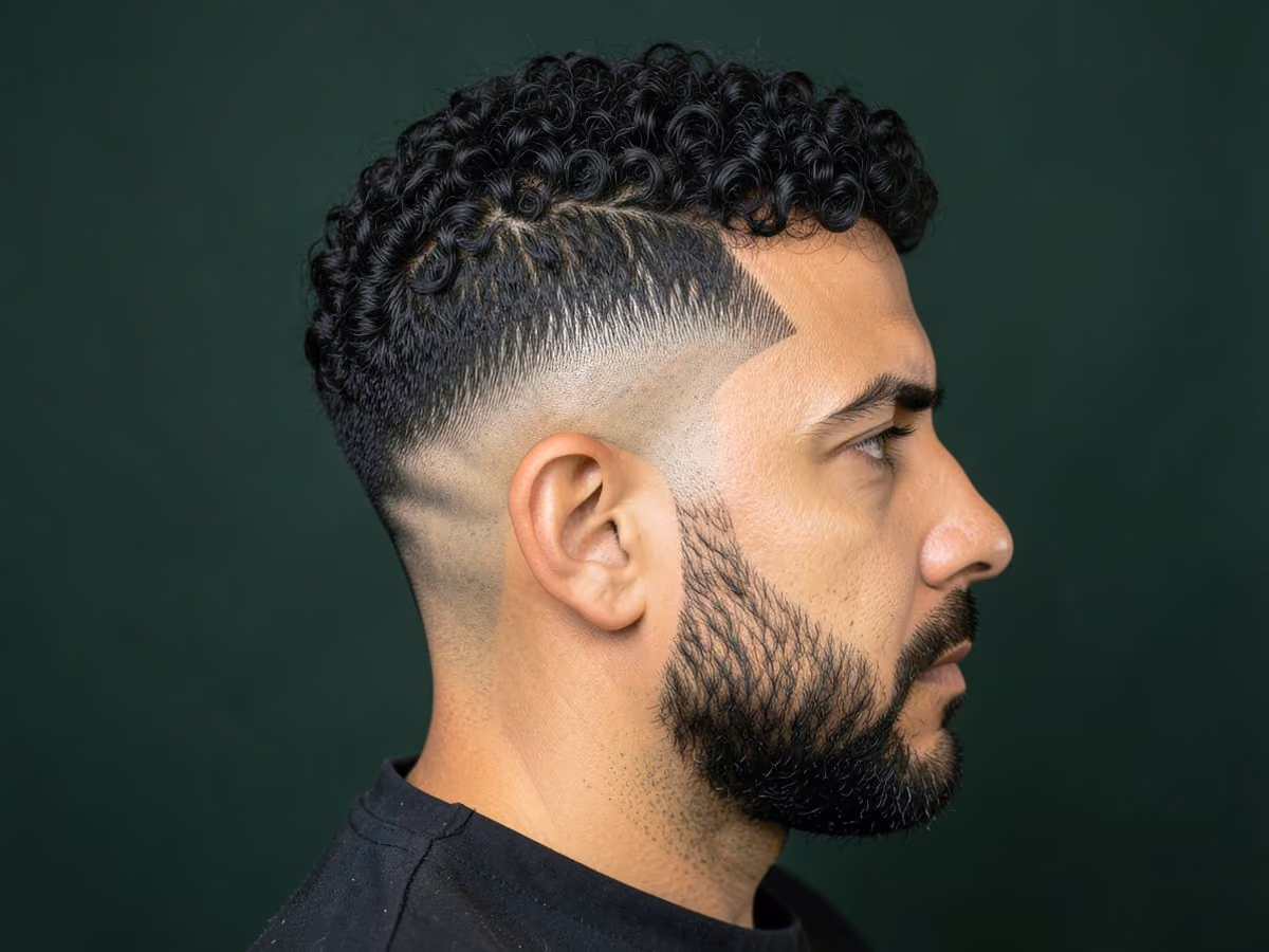 Man with a latino curly fade