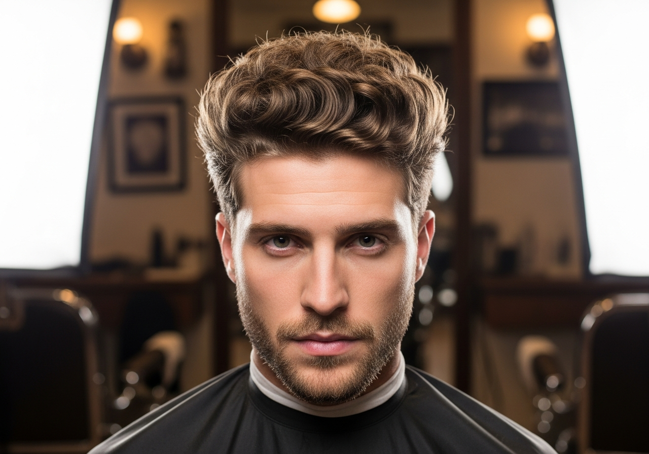 Curly Blowout Hairstyle 2026 - Voluminous Curly Hair for Men