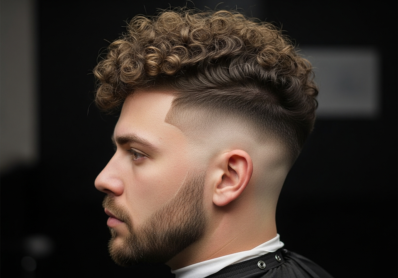 Curly Burst Fade 2026 - Round Burst Fade with Full Curls