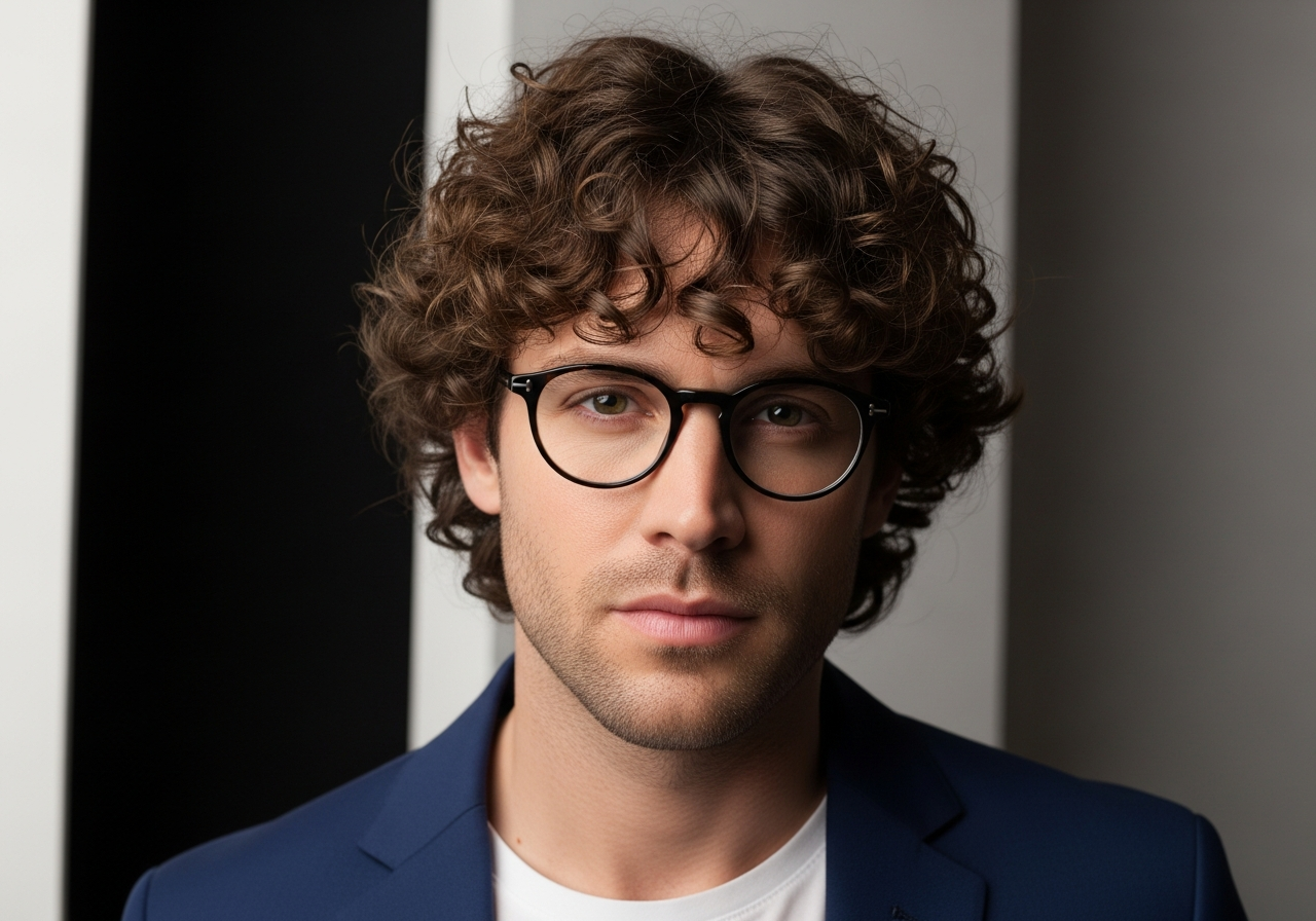 Curly Curtains Hairstyle 2026 - Middle Part Curly Hair for Men