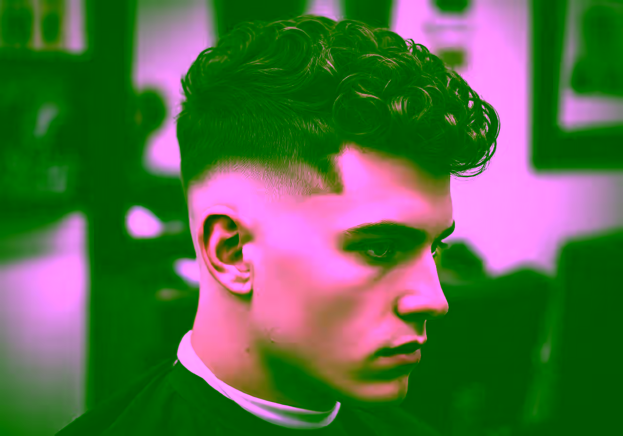 Curly Disconnected hairstyle for men 2026 — curly hairstyles variation, best for edgy styles + thick curls, modern barbering by Master Stylist Jessica Hamilton