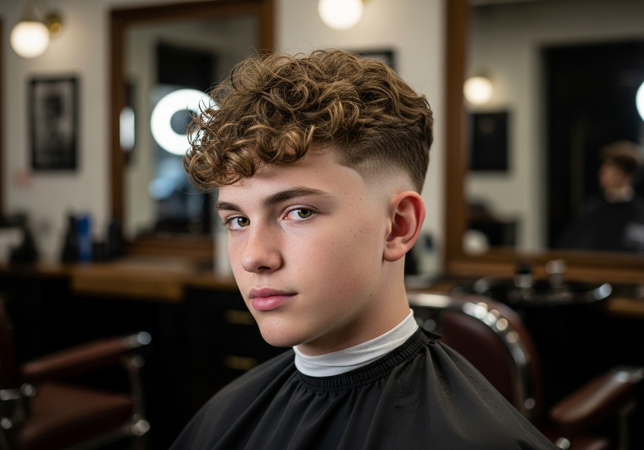 Curly Hairstyle for Boys 2026 - Youthful Natural Curls