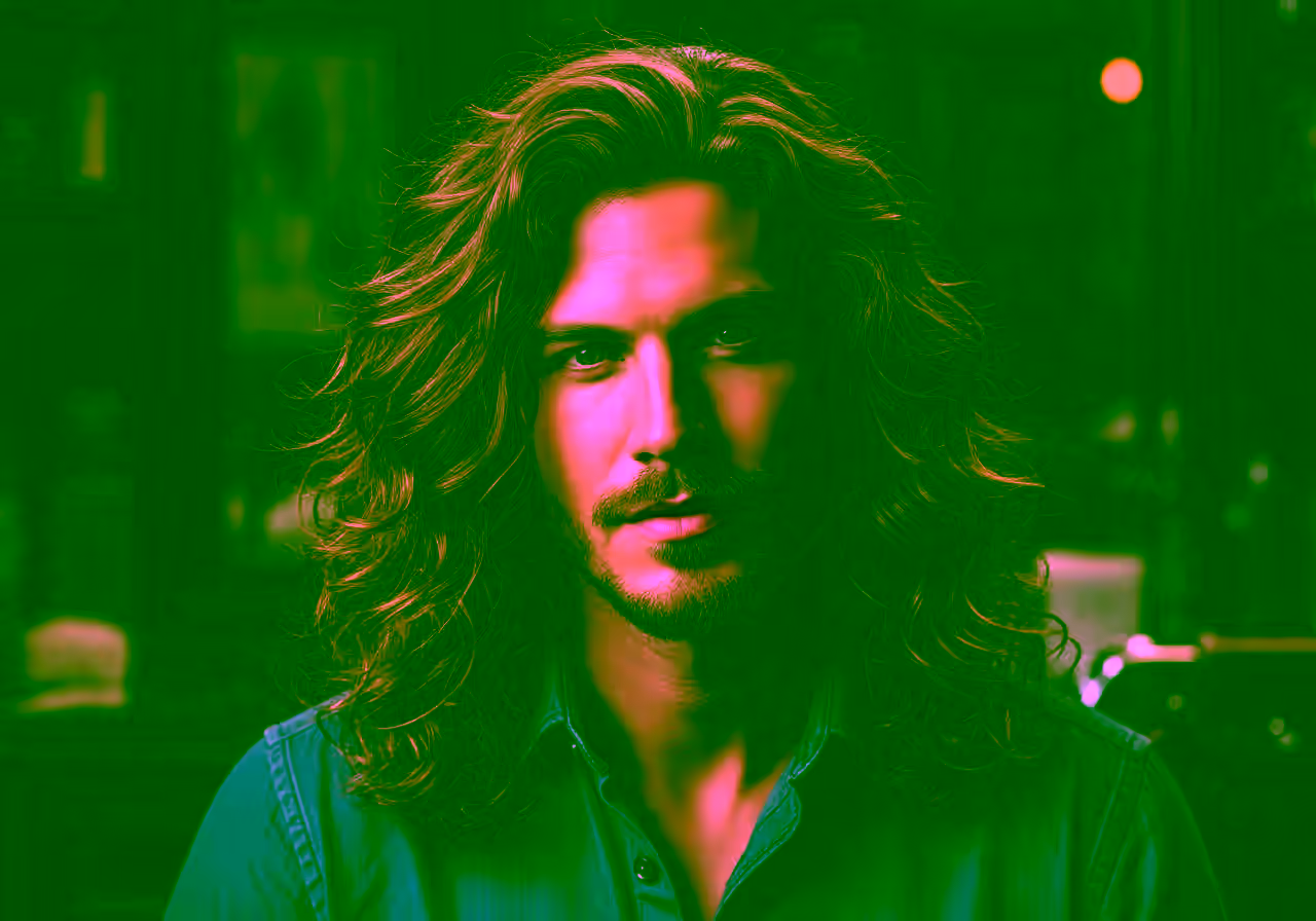 Curly Long Flowing Curls hairstyle for men 2026 — curly hairstyles variation, best for oval, heart faces + 3a–3c curls, modern barbering by Master Stylist Jessica Hamilton