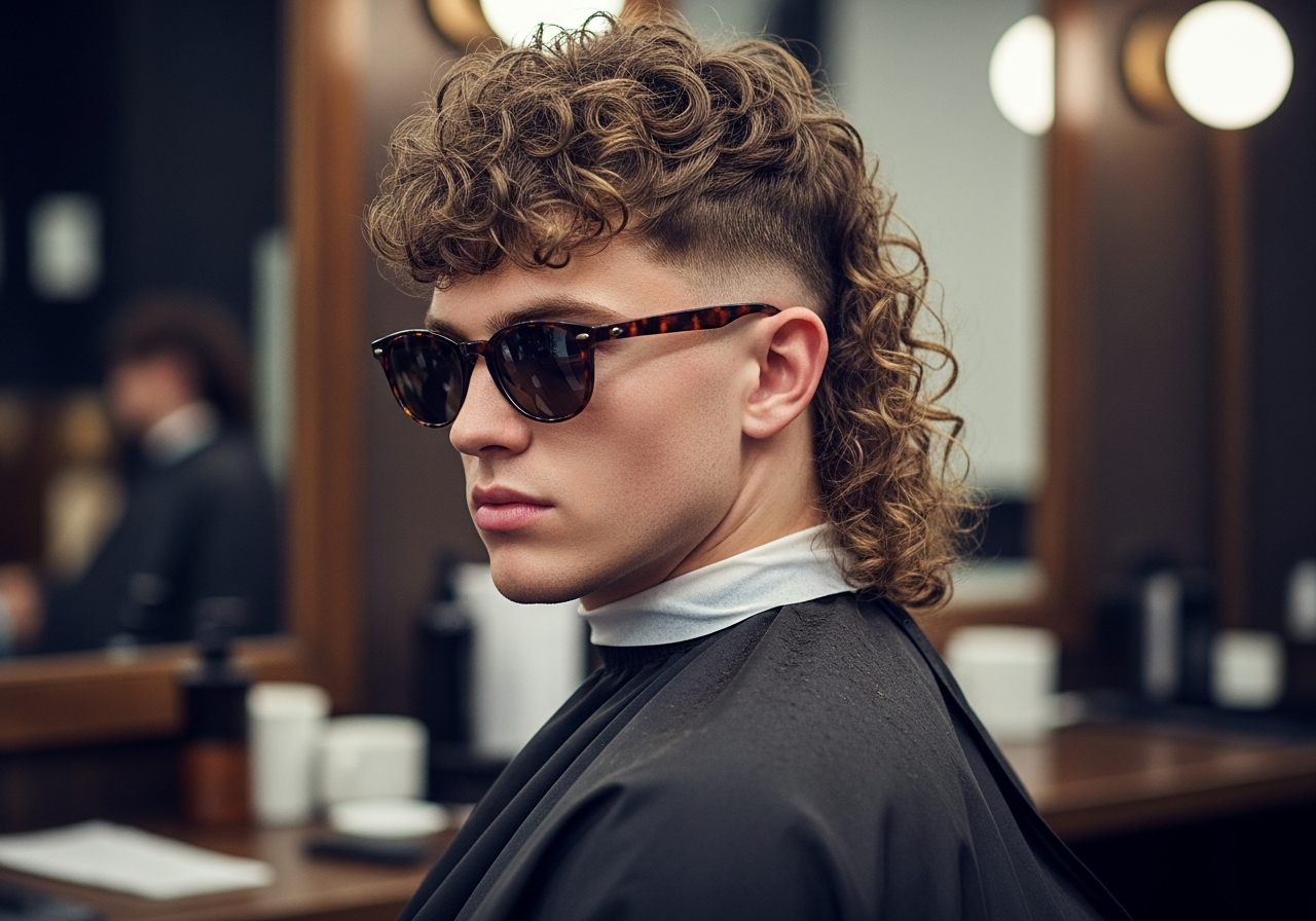 Curly Mullet Hairstyle 2026 - Retro Modern Curly Hair with Longer Back
