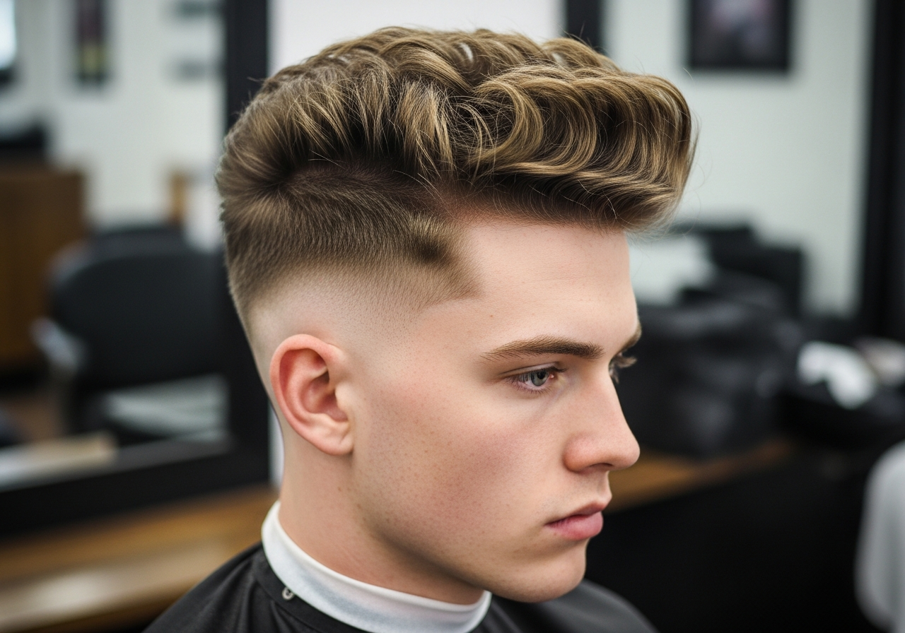 Curly Quiff Hairstyle 2026 - Upward Volume Curly Hair
