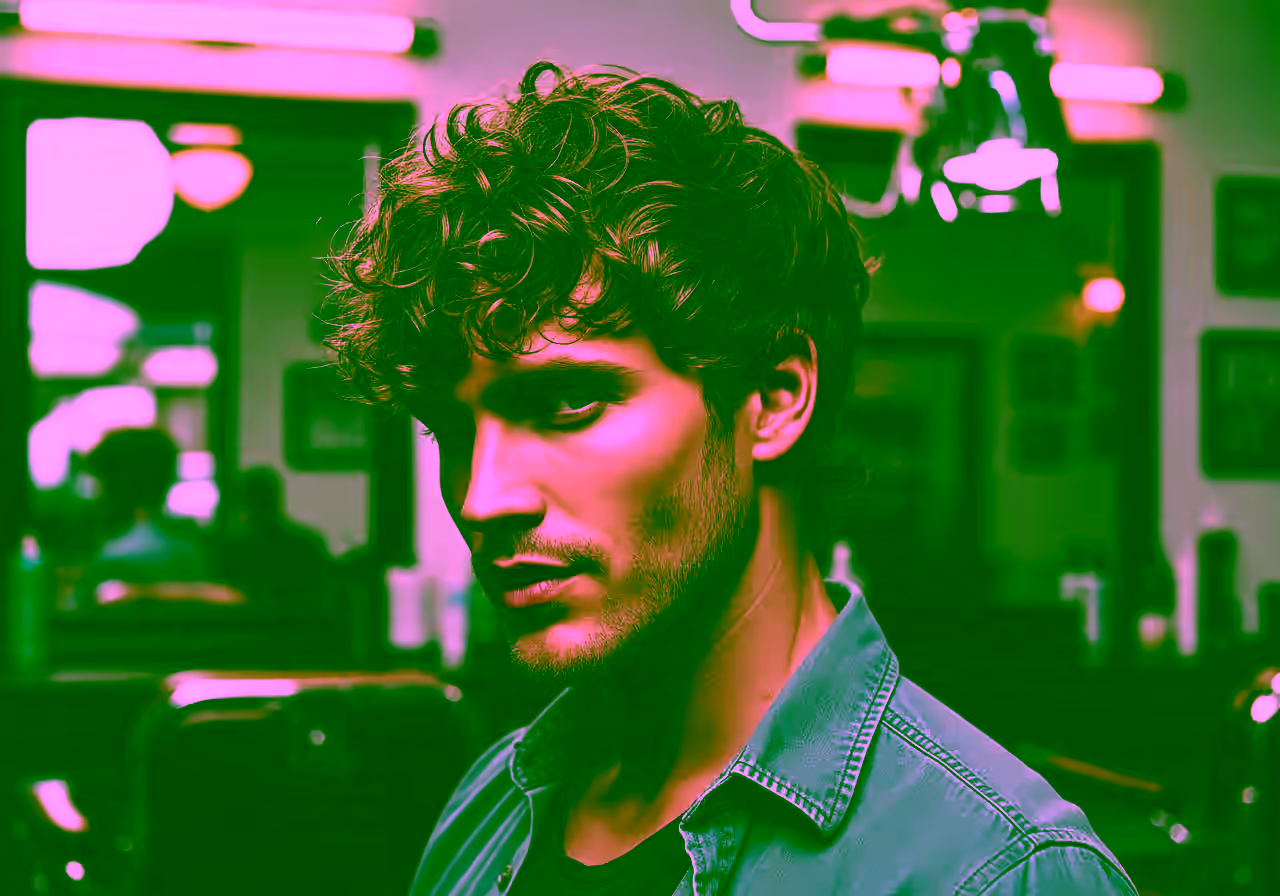 Curly Shag hairstyle for men 2026 — curly hairstyles variation, best for oval, heart faces + 3a–3c curls, modern barbering by Master Stylist Jessica Hamilton