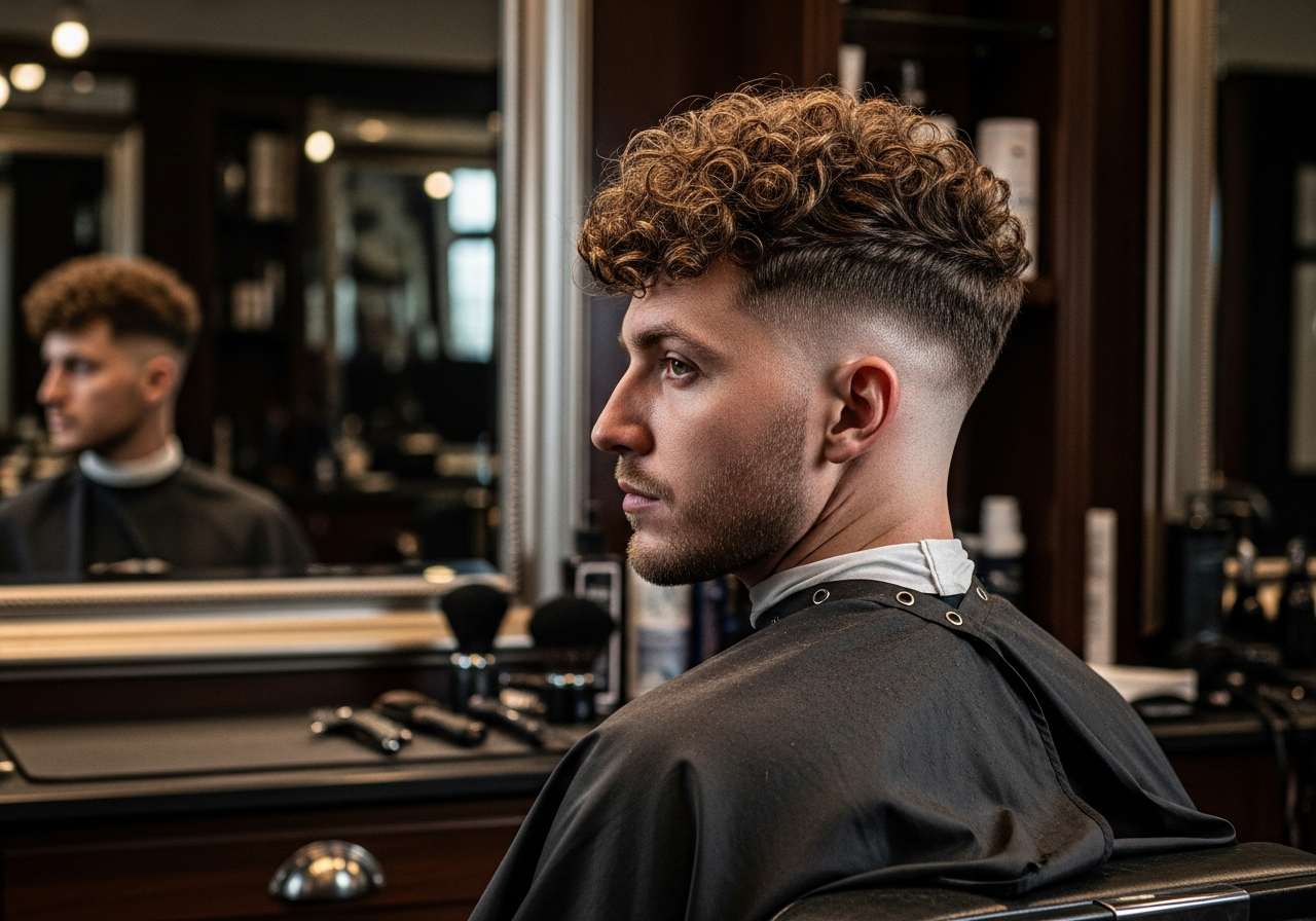Curly Taper Fade Hairstyle 2026