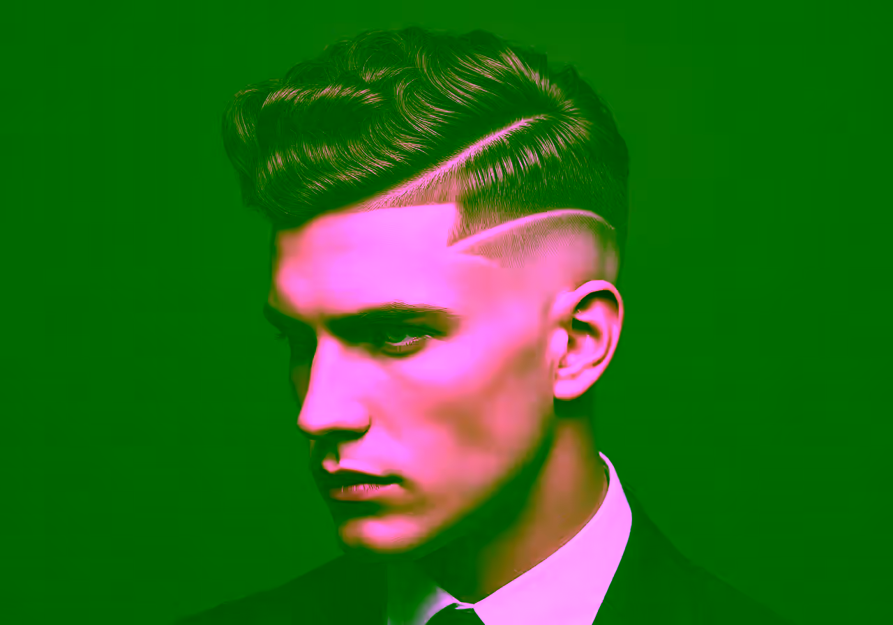 Curly with Hard Part hairstyle for men 2026 — curly hairstyles variation, best for professional-bold looks + all curl types, modern barbering by Master Stylist Jessica Hamilton