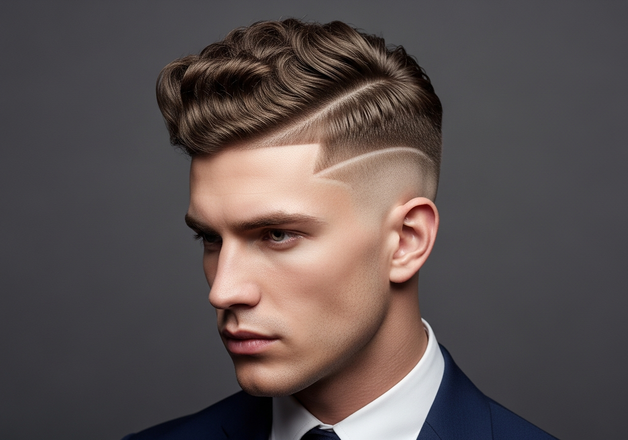 Curly with Hard Part 2026 - Sharp Part with Textured Curls