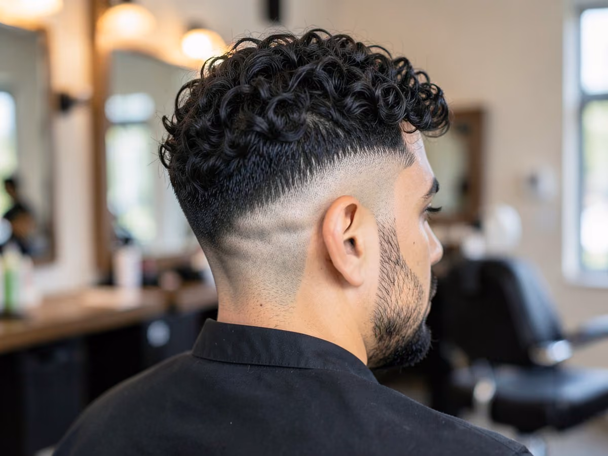 Man with a professional curly hairstyle