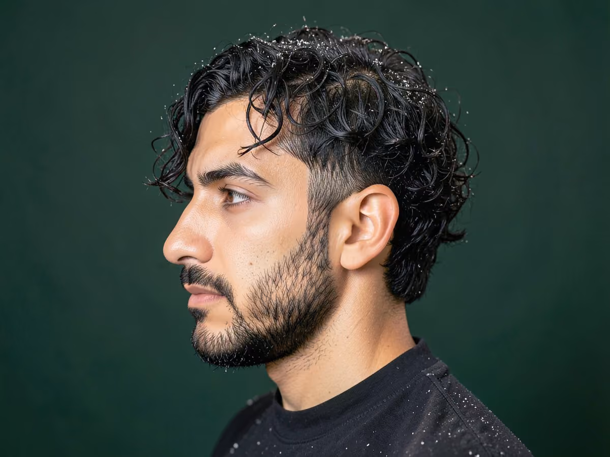 Man with a surfer curls haircut