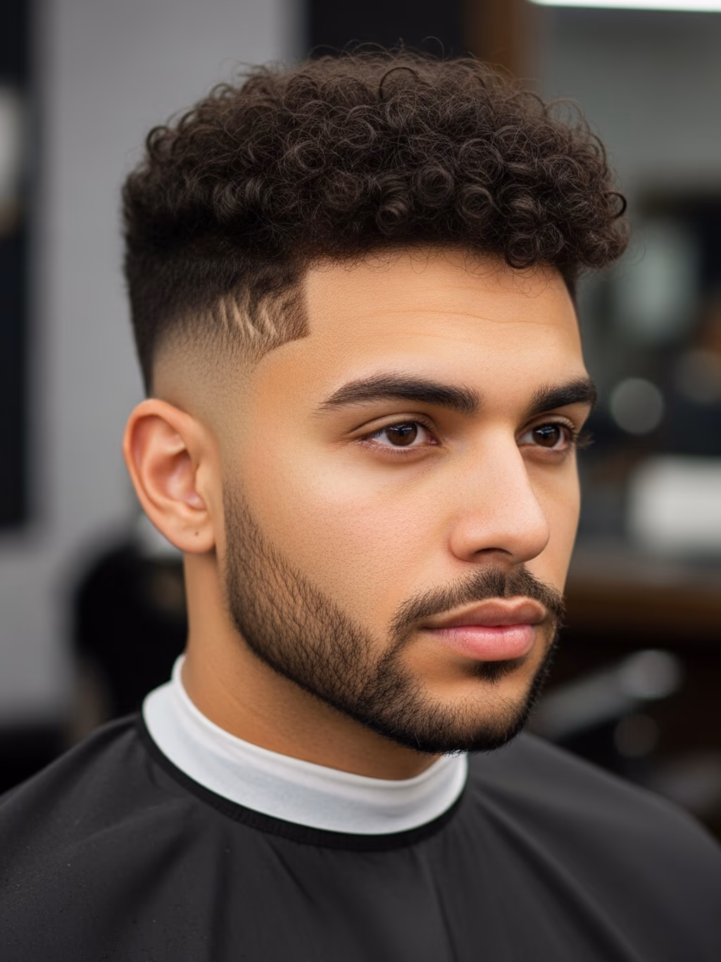 Modern Curly High Top Fade 2026 hairstyle for men 2026 — curly high top fade variation, best for square jaws and athletic builds, modern barbering by Master Stylist Jessica Hamilton