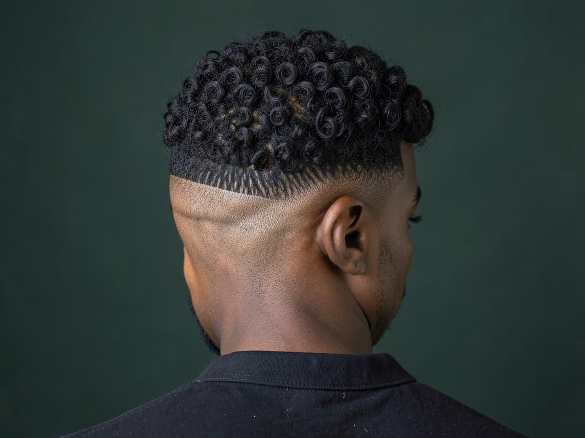 Man with a coily undercut