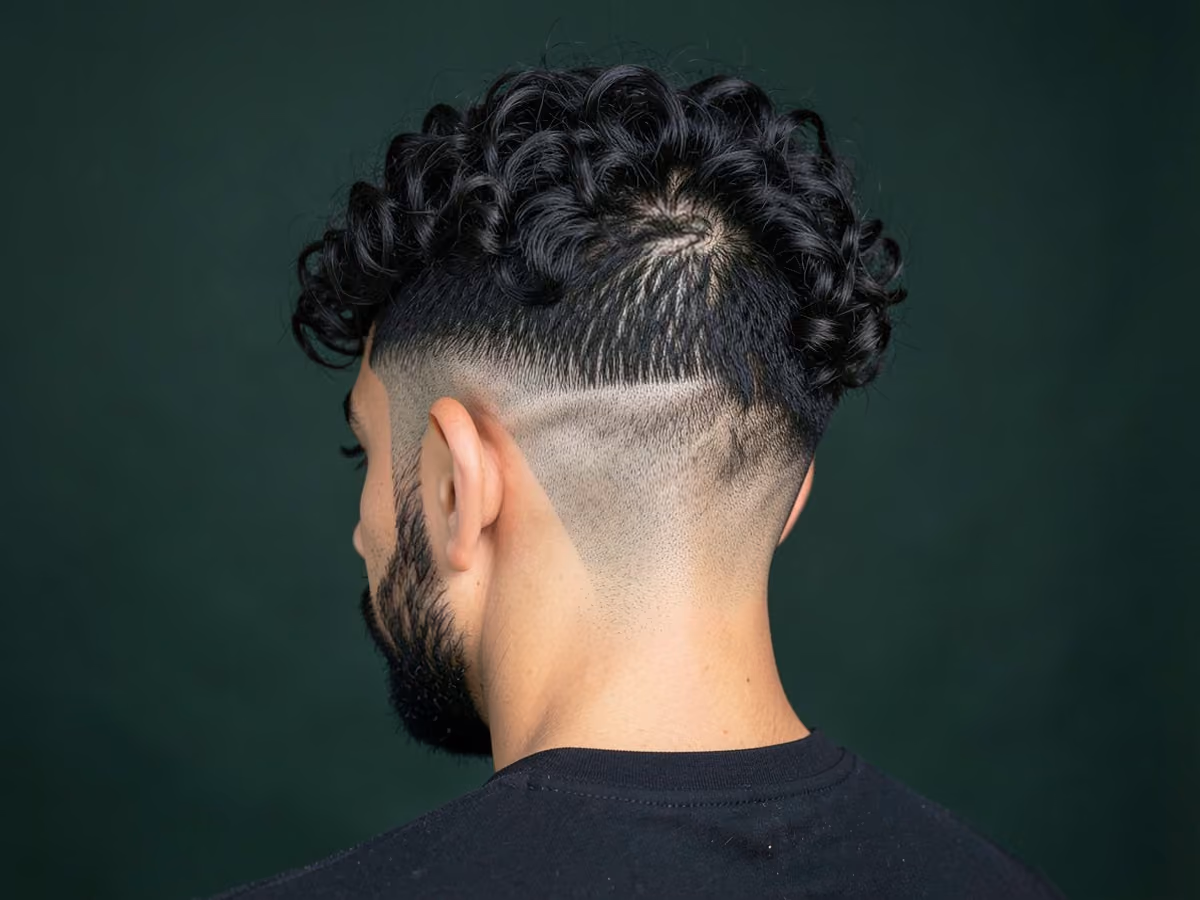 Man with a latino curly undercut
