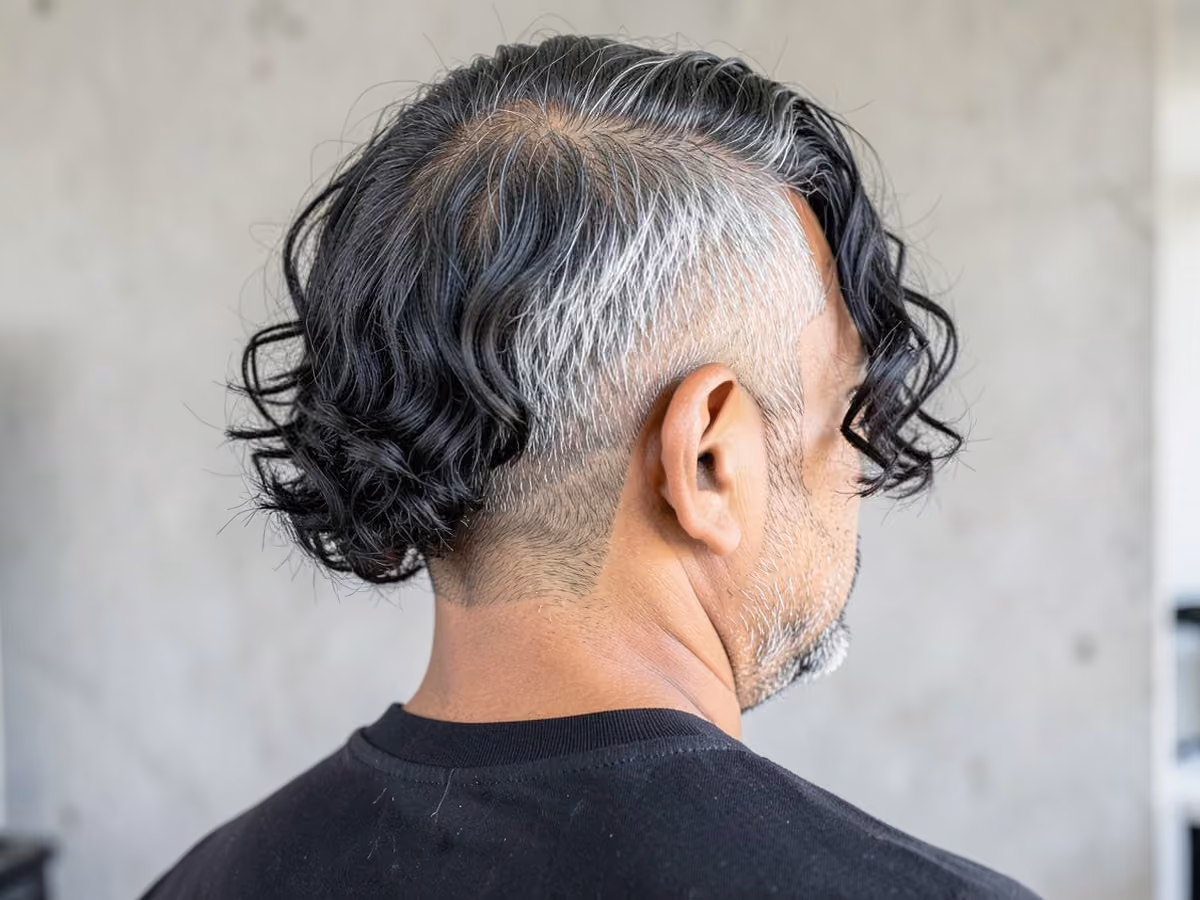 Man with a loose curl undercut