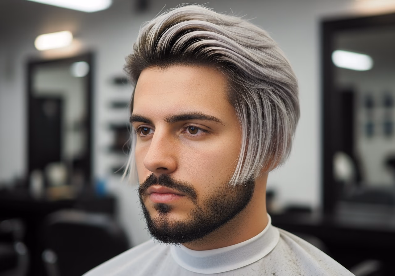 Curtains Haircut Middle Part 2026 - Two-Tone Curtains