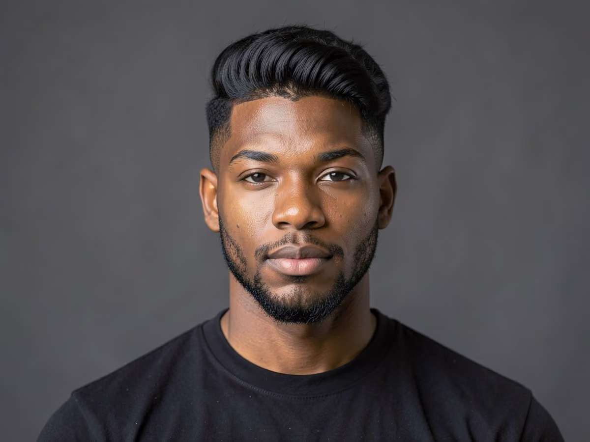 Man with a david beckham loose quiff