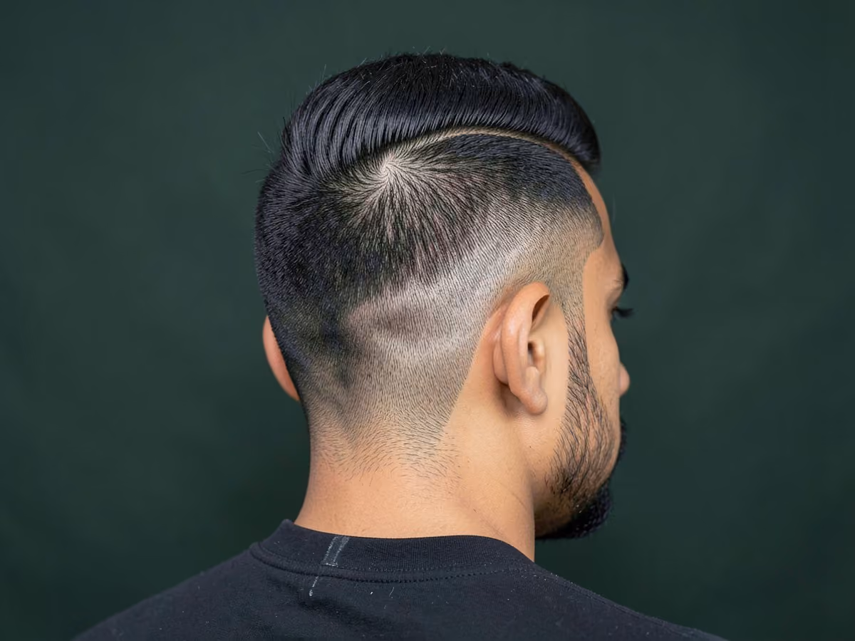 Man with a david beckham mohawk