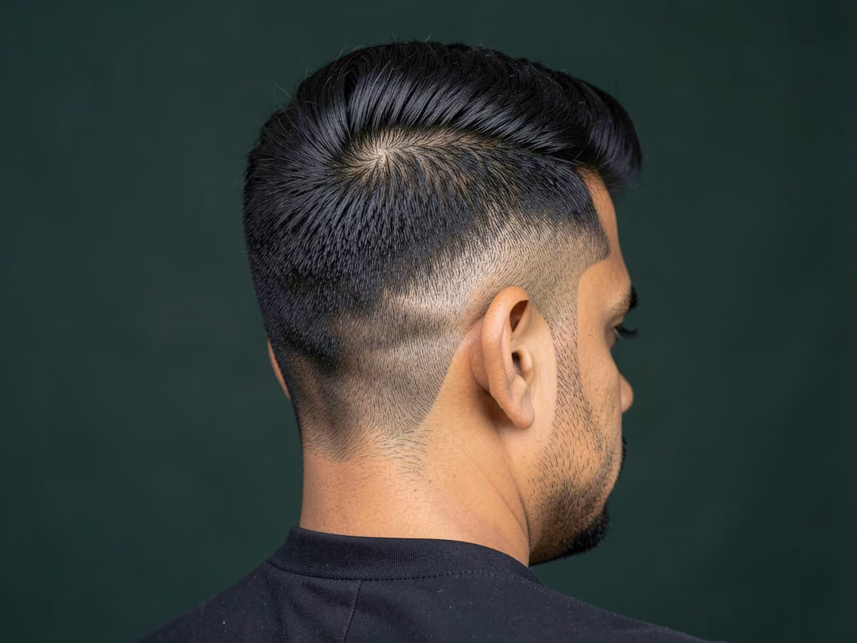 Man with a david beckham pompadour