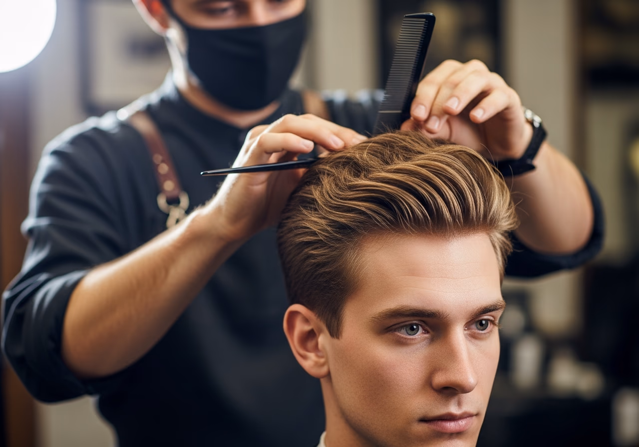 Fluffy Haircut Crop hairstyle for men 2026 — diamond face fades & crops variation, best for diamond faces + fine hair, modern barbering by Master Stylist Jessica Hamilton