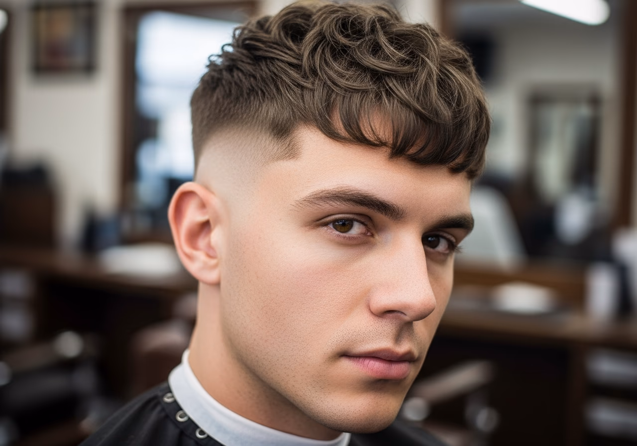 Skin Fade Textured Crop hairstyle for men 2026 — diamond face fades & crops variation, best for diamond faces + all hair types, modern barbering by Master Stylist Jessica Hamilton
