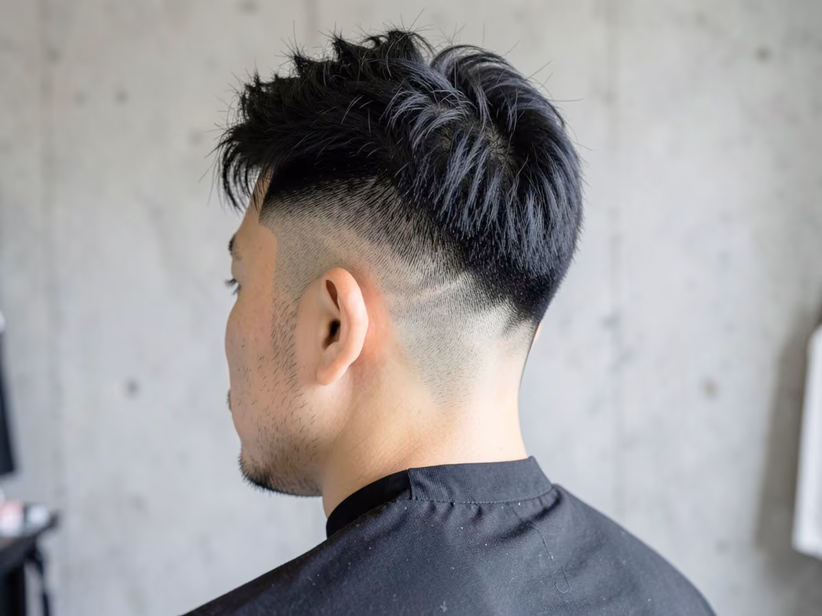 Man with a disconnected undercut crop