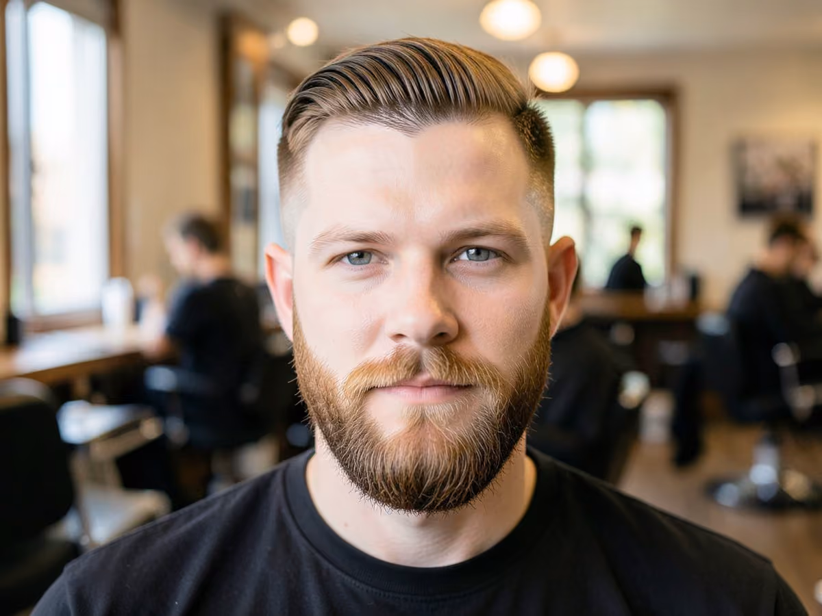 Man with a high disconnected undercut