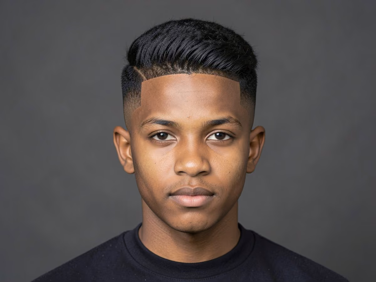 Man with a teen disconnected undercut
