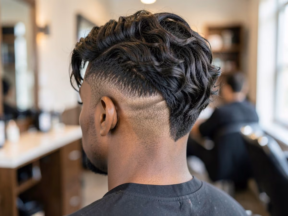 Man with a wavy disconnected undercut