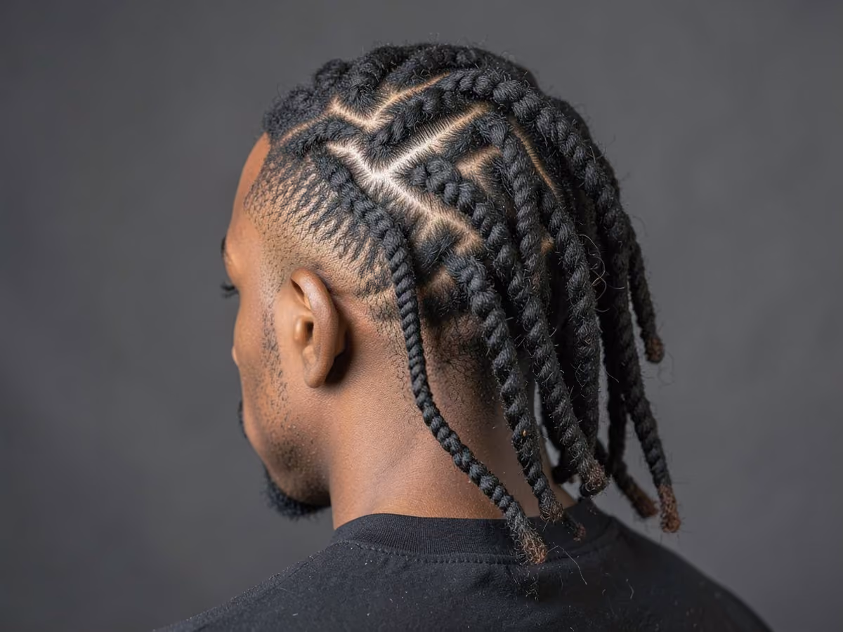 Man with a backcombed dreads