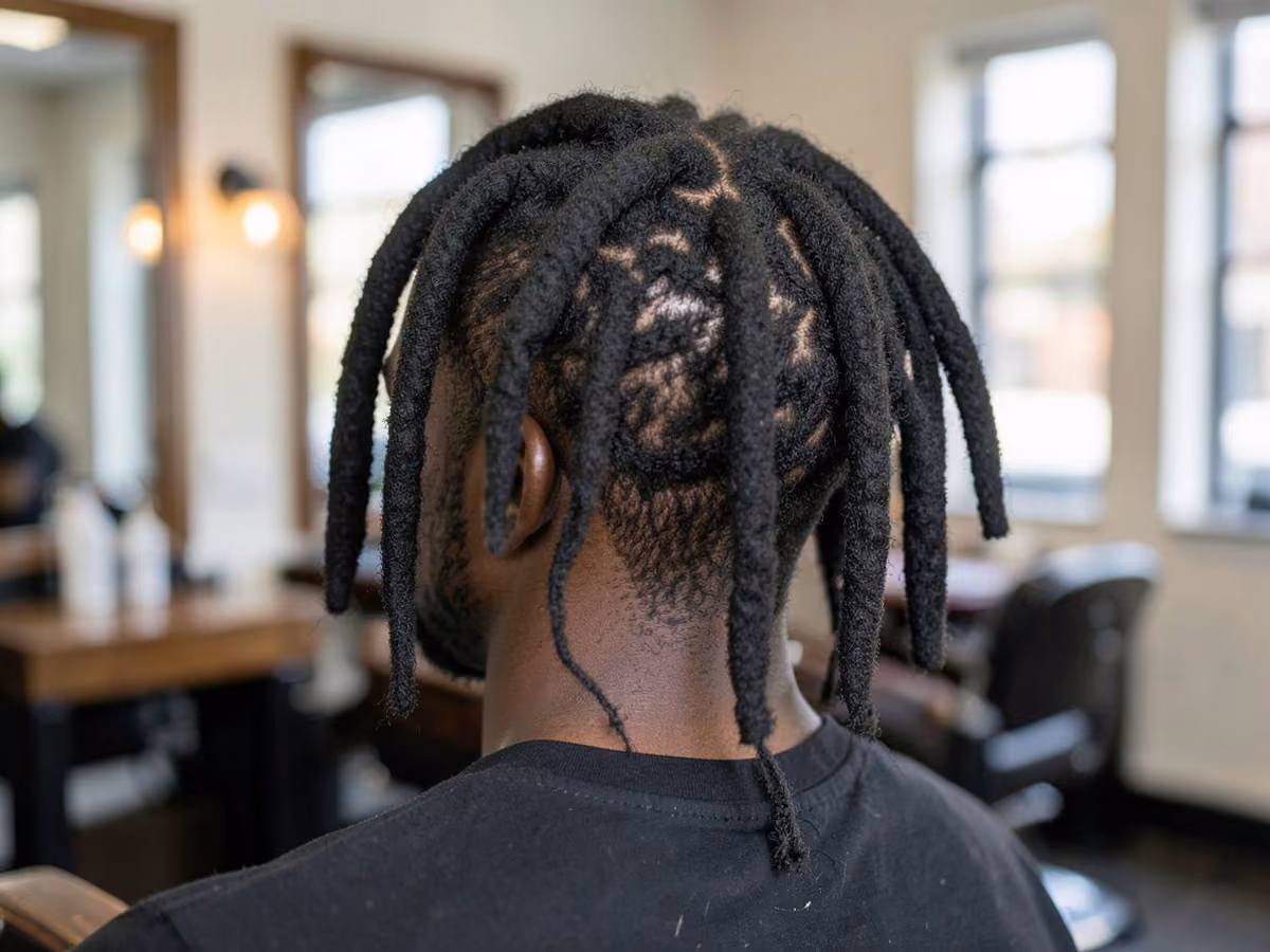 Man with a congo locs haircut