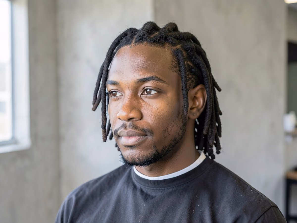 Man with a jumbo locs haircut
