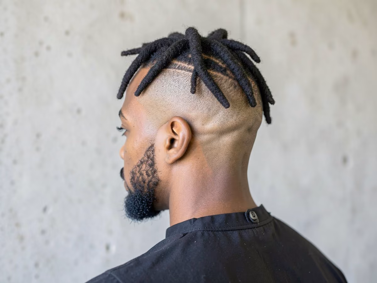 Man with a locs with bald fade