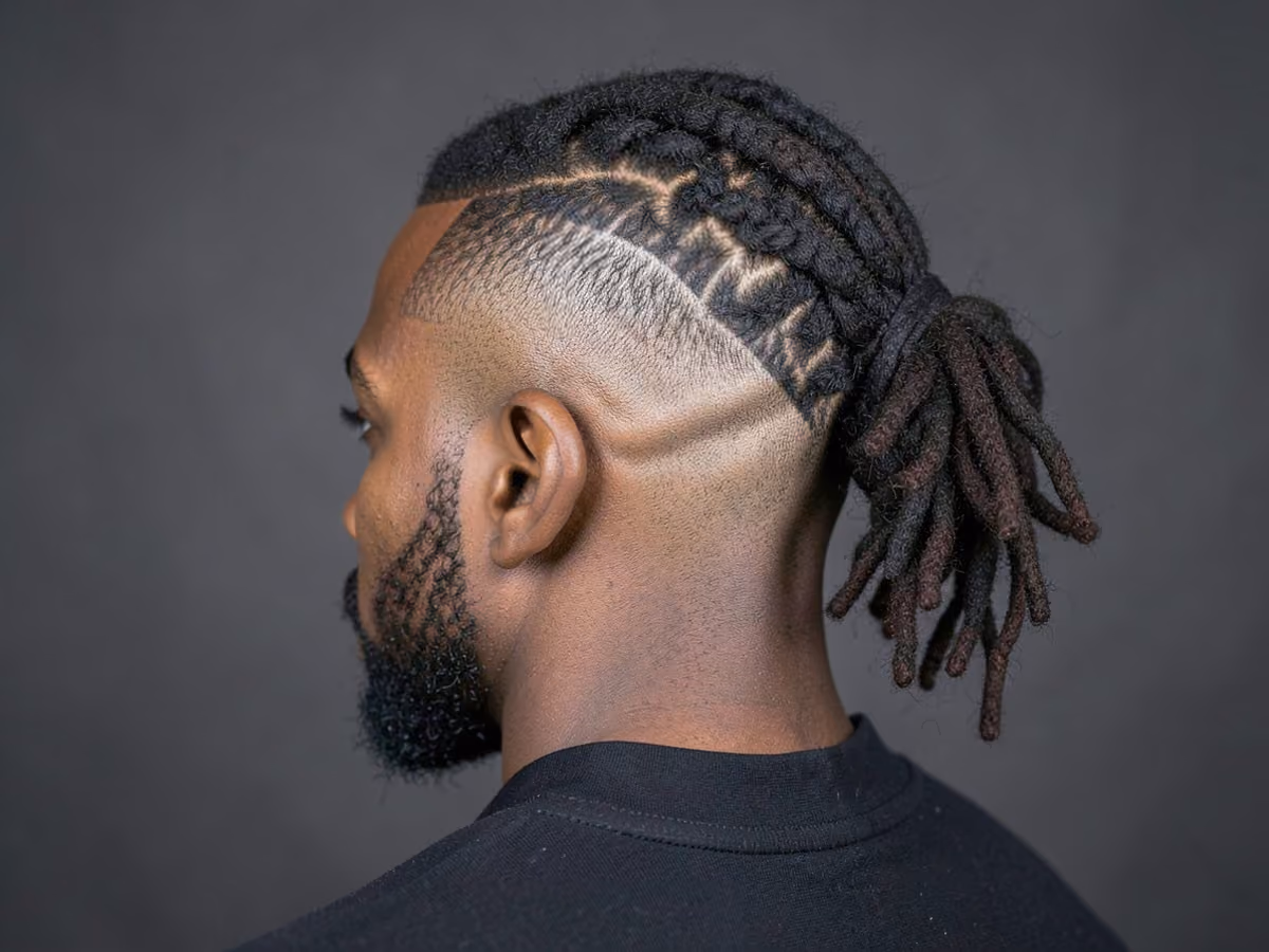 Man with a locs with nape undercut
