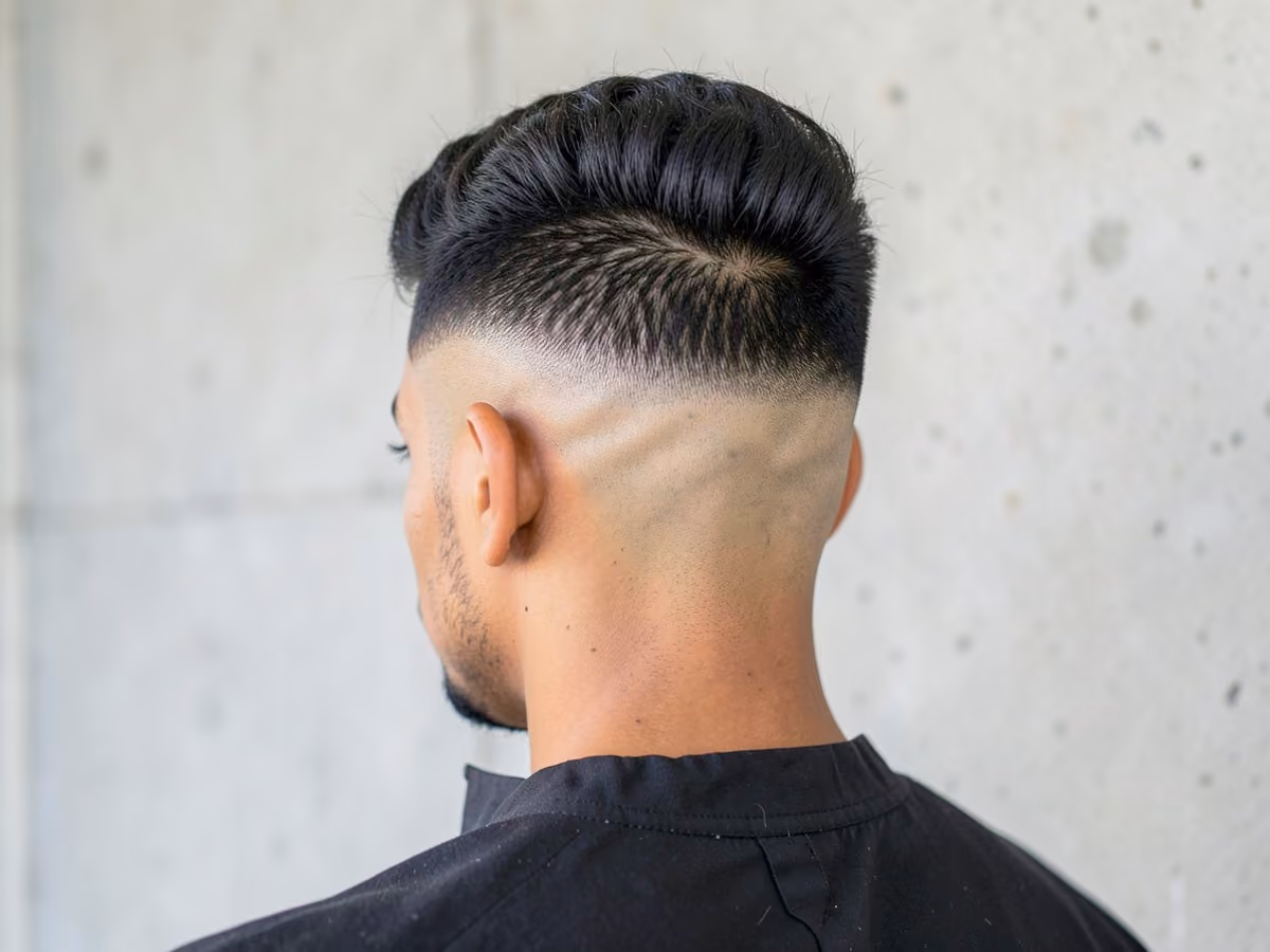 Man with a wicks with high fade