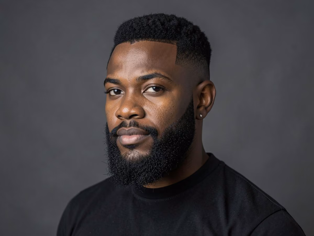 Man with a wicks with low taper haircut