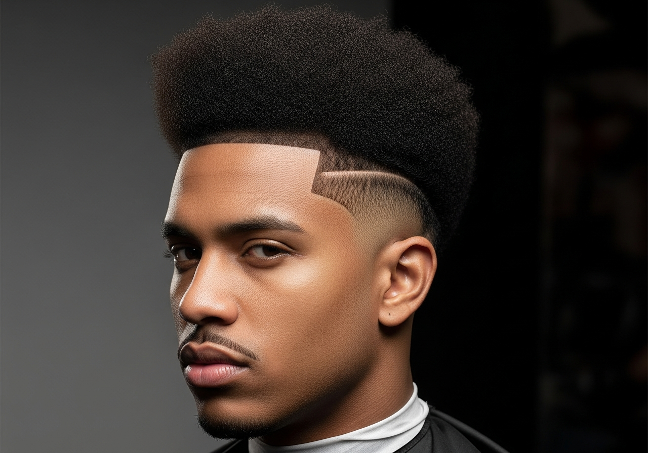 Drop Fade Afro 2026 - Rounded Natural Afro with Curved Drop Fade