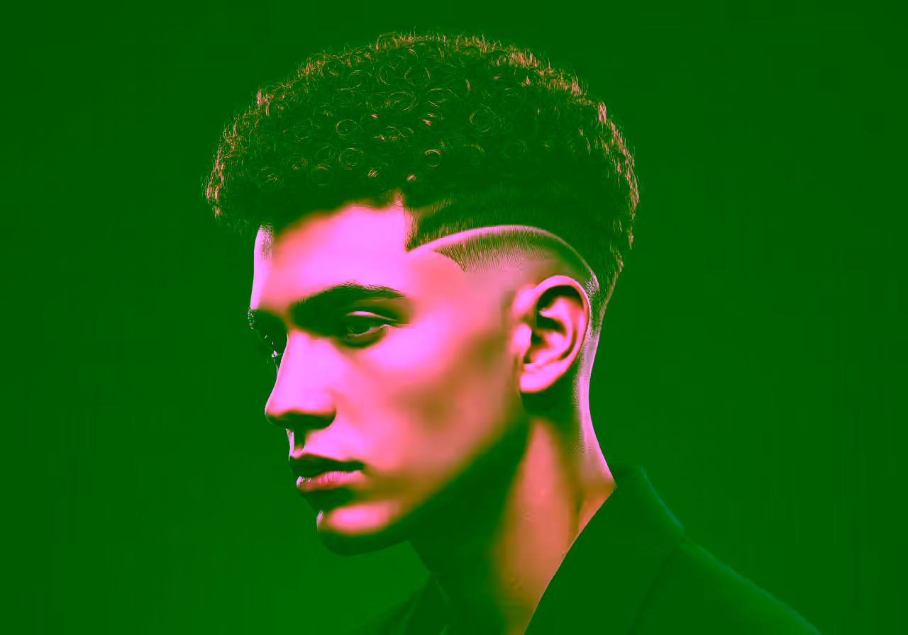 Drop Fade Broccoli Style hairstyle for men 2026 — drop fade variation, best for round, diamond faces + coily/curly hair, modern barbering by Master Stylist Jessica Hamilton