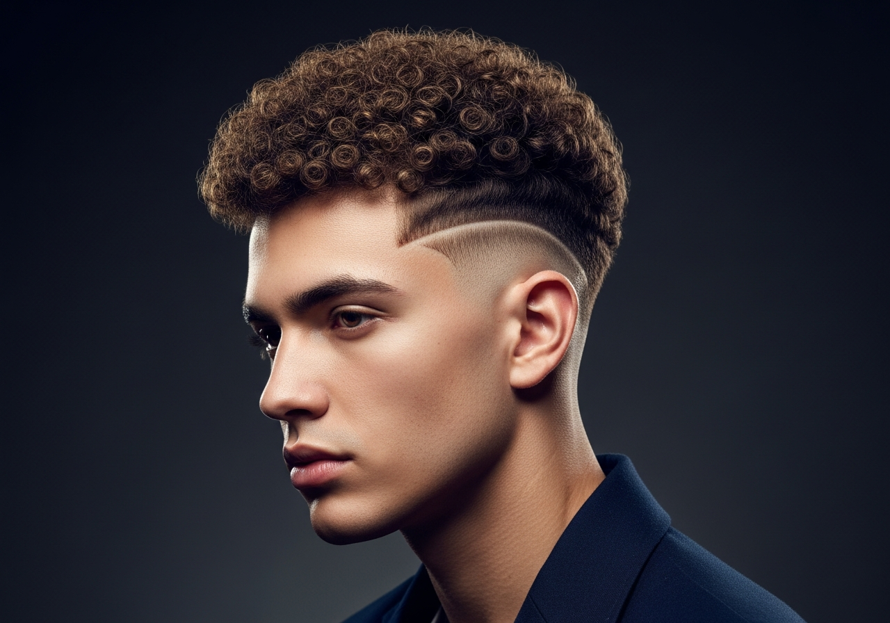 Broccoli Style Drop Fade 2026 - Dense Fluffy Curls Curved Drop Fade