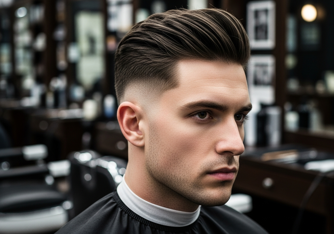 Drop Fade Disconnected 2026 - Bold Contrast Curved Drop Fade Haircut