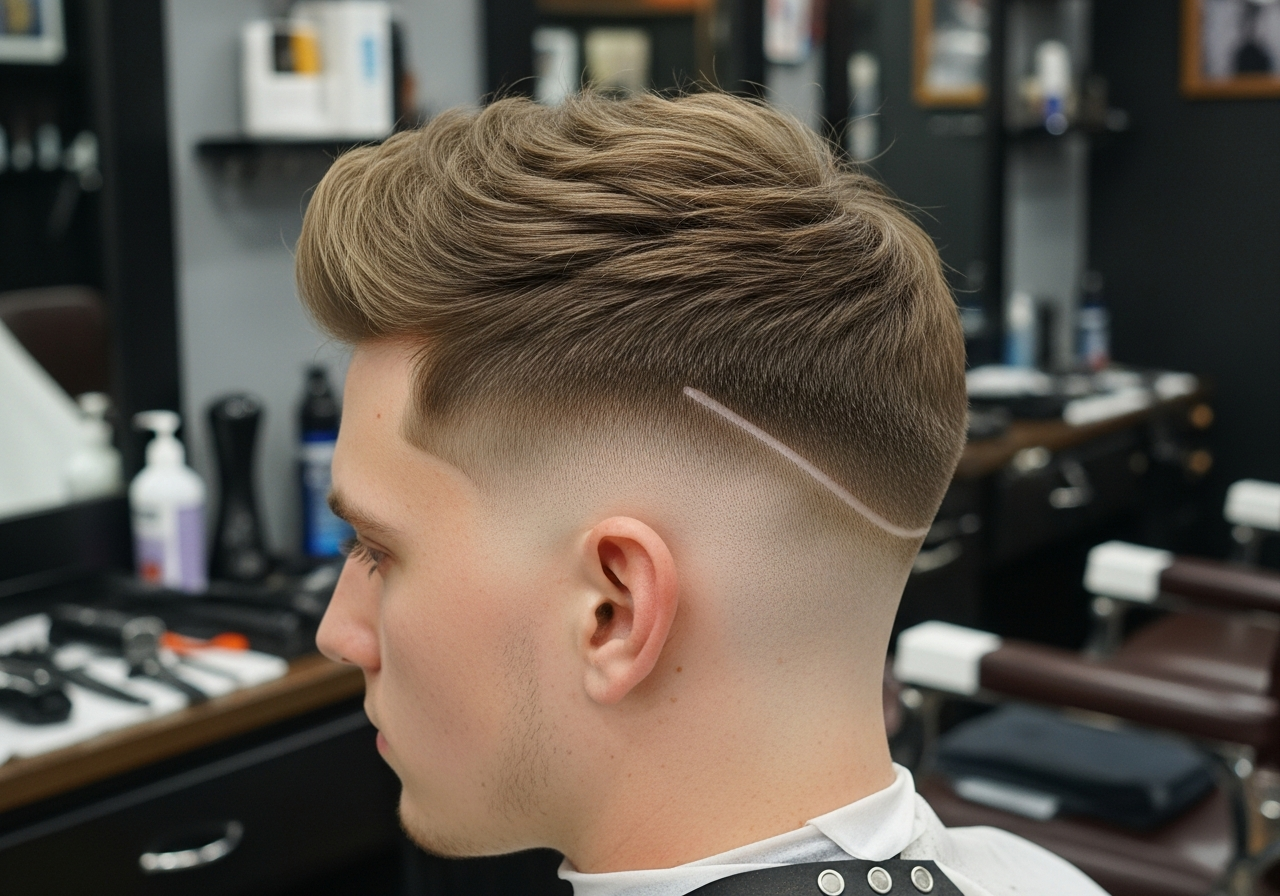 Drop Fade Fluffy Hair 2026 - Voluminous Fluffy Top Curved Drop Fade