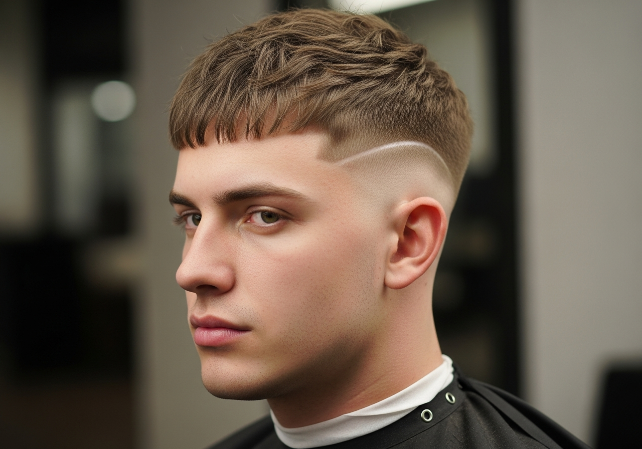 Drop Fade French Crop 2026 - Short Choppy Crop with Curved Drop Fade