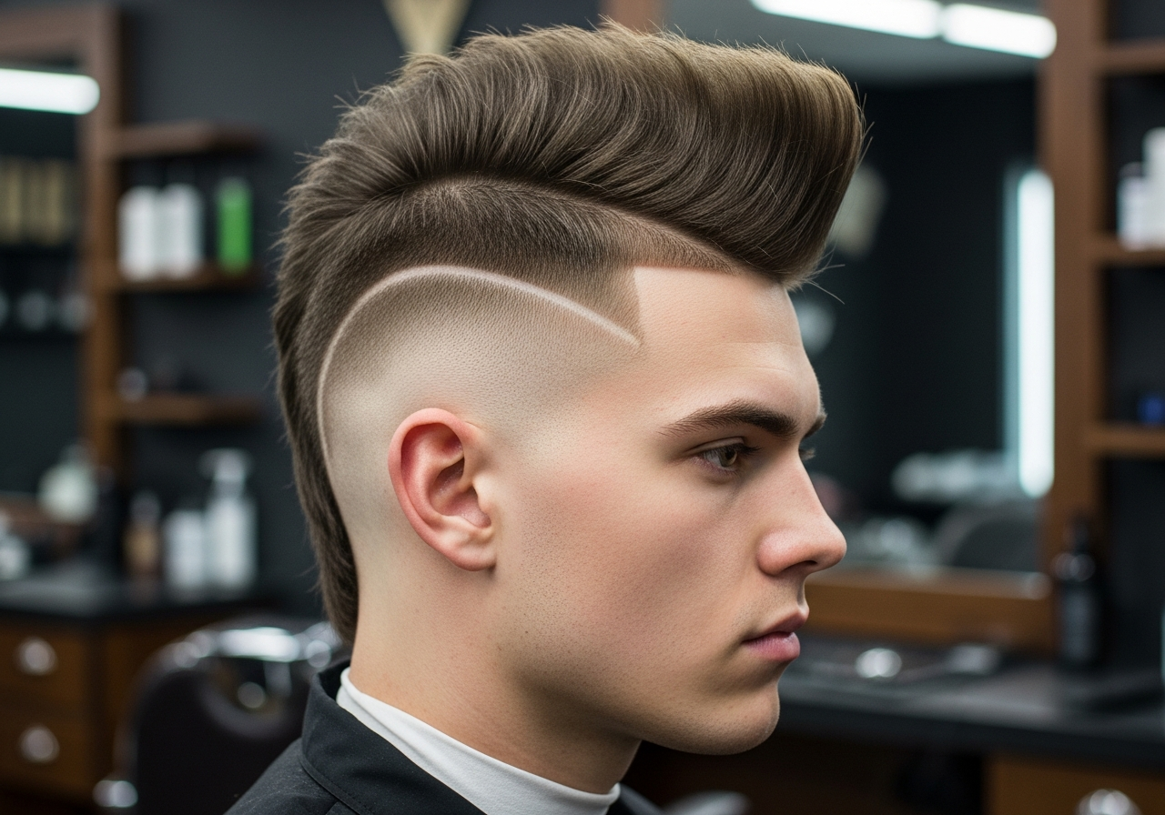 Drop Fade Mohawk 2026 - Edgy Central Height with Curved Drop Fade
