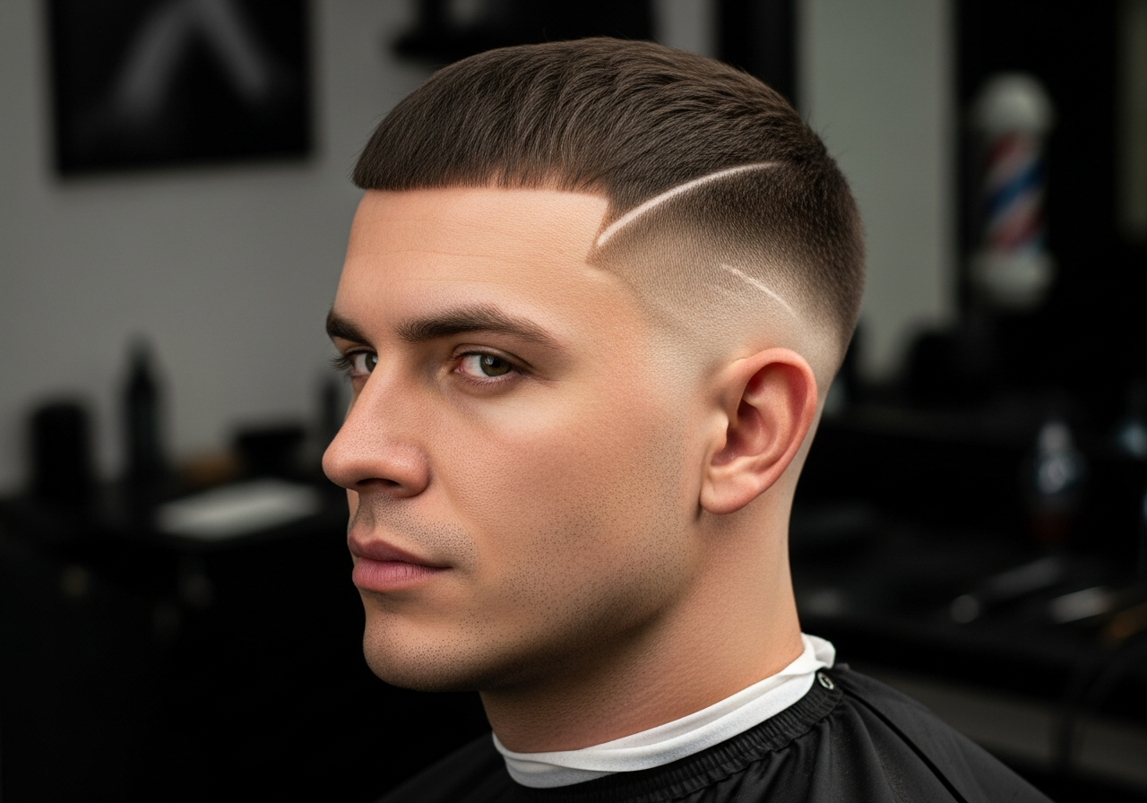 Drop Fade Short Hair 2026 - Minimalist Short Curved Drop Fade Cut