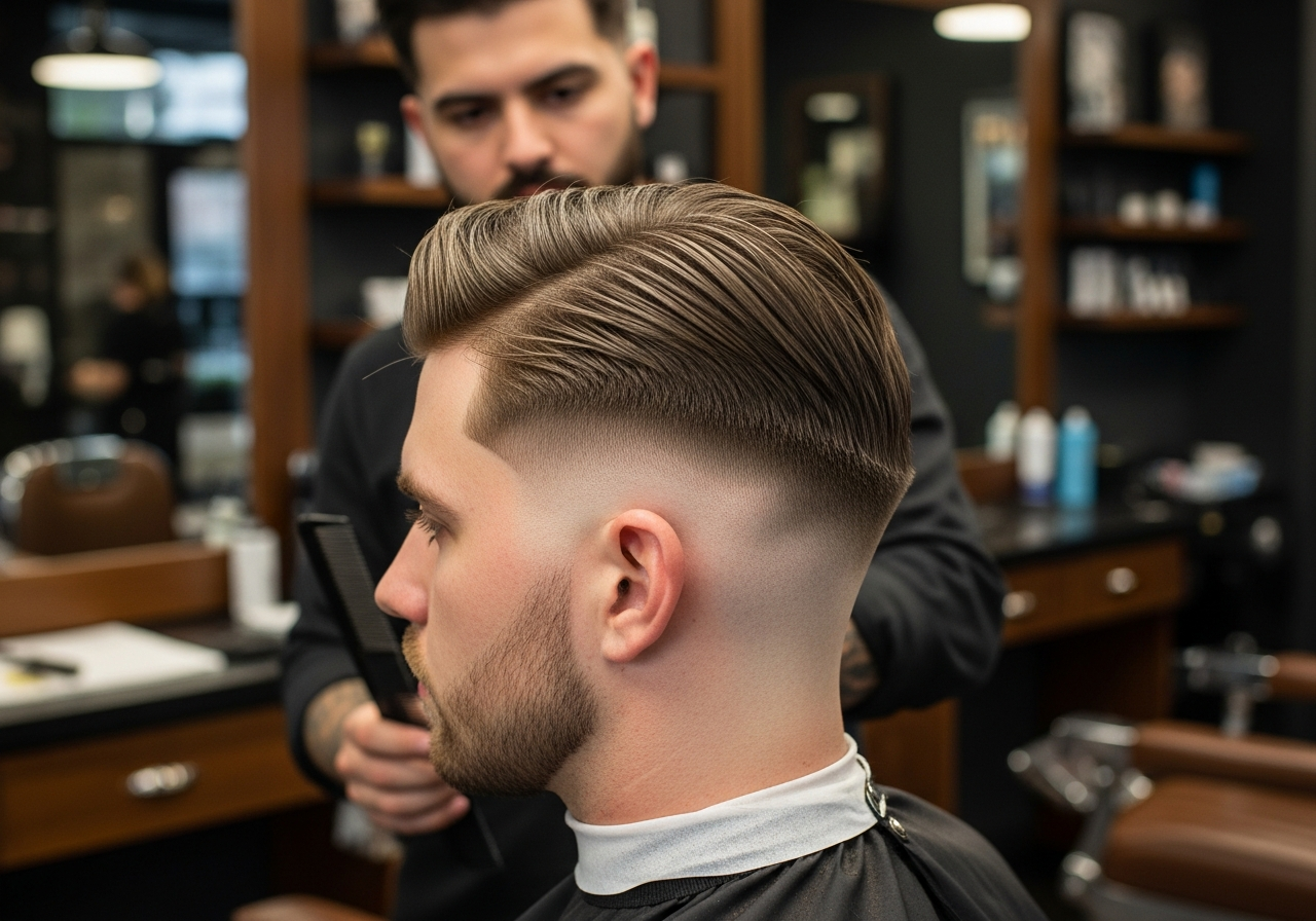 Drop Fade Waves 2026 - Defined Waves with Curved Drop Fade Behind Ear